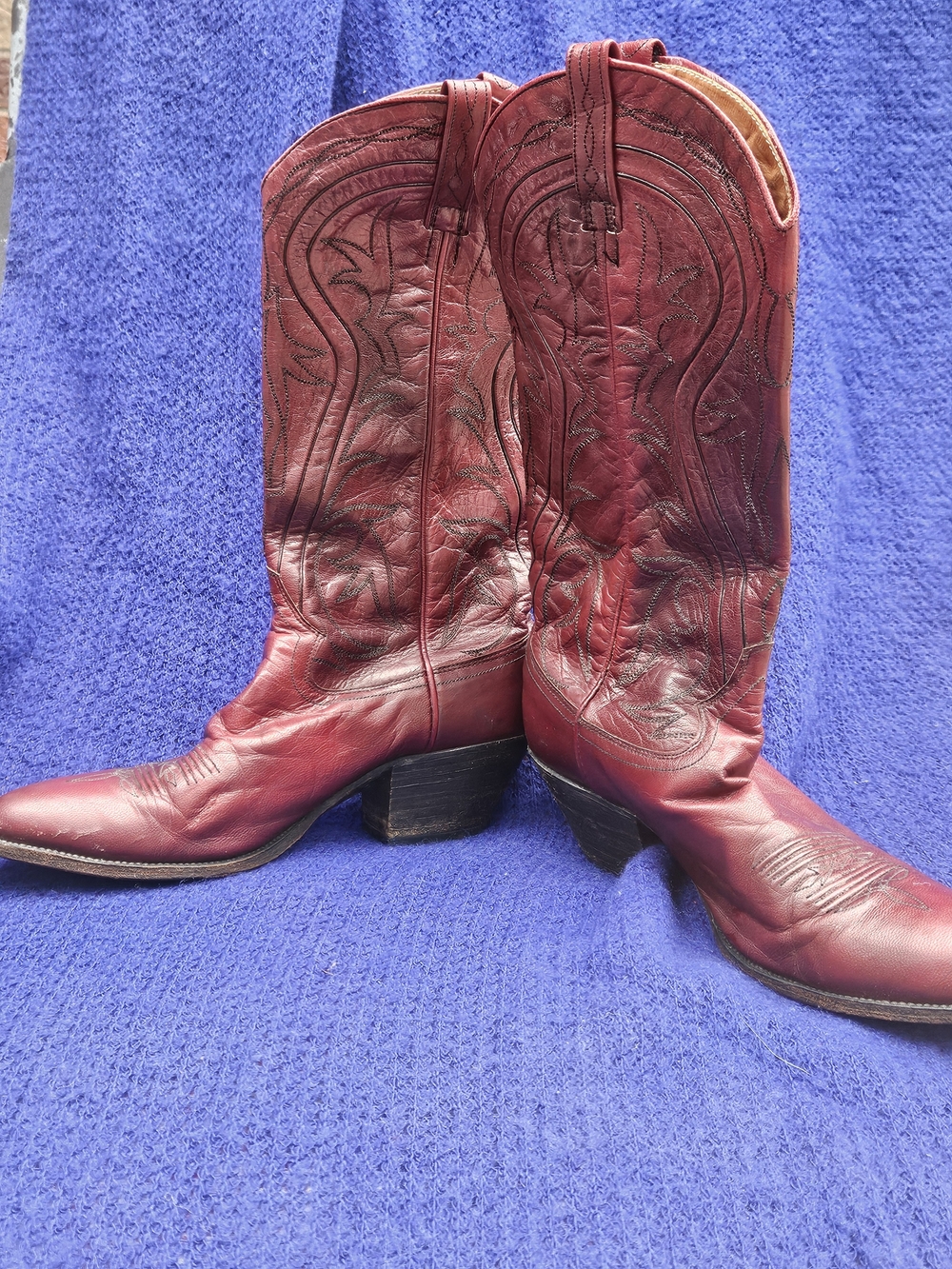 Dan Post Women's Red Embroidered Heeled Western Boots